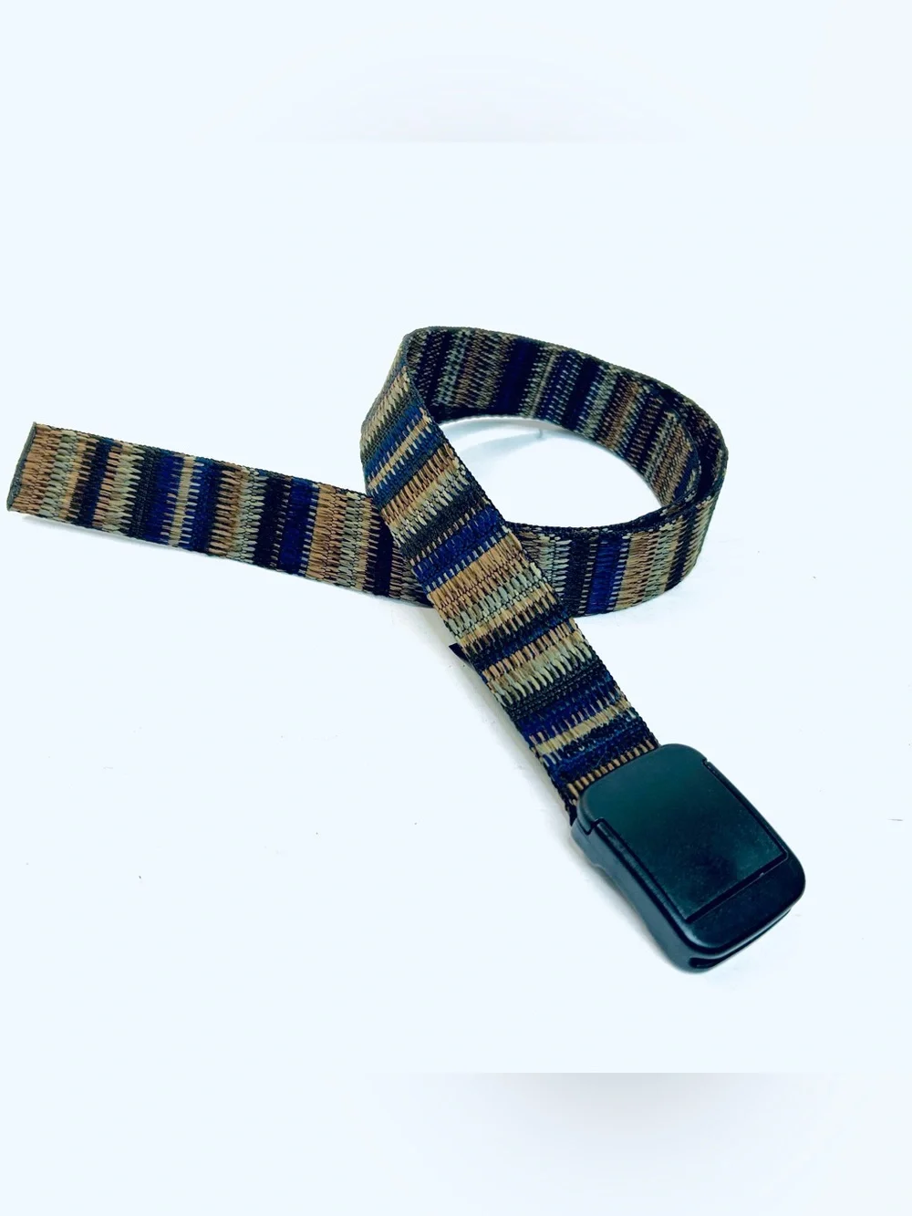 Bison Designs T-Lock Belt, Brown and Blue, size Medium